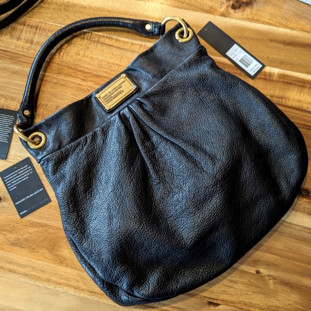 Marc By Marc Jacobs Black Leather Classic Q Hillier Hobo Bag